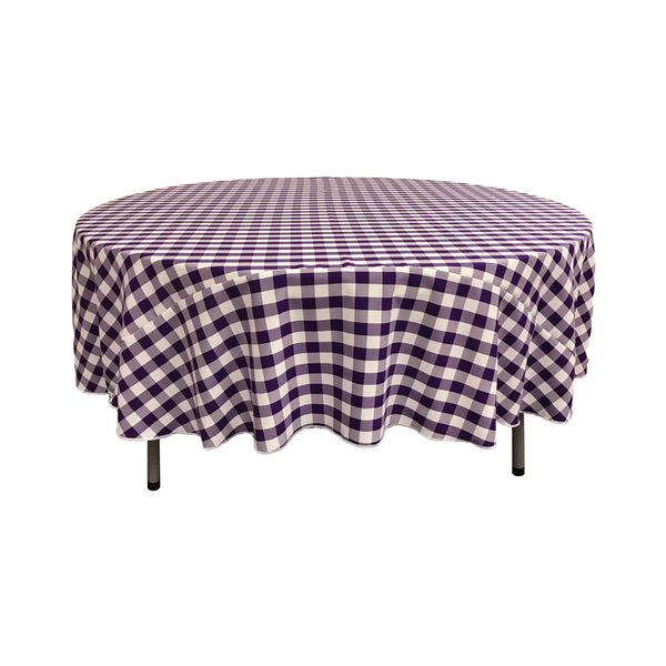 LA Linen Checkered Round Tablecloth 90-Inch Unknown Color: White and Red, White and Black, White and Hunter Green, White and Lime, White and Navy, White and Orange, White and Pink, White and Royal Blue, White and Dark Yellow