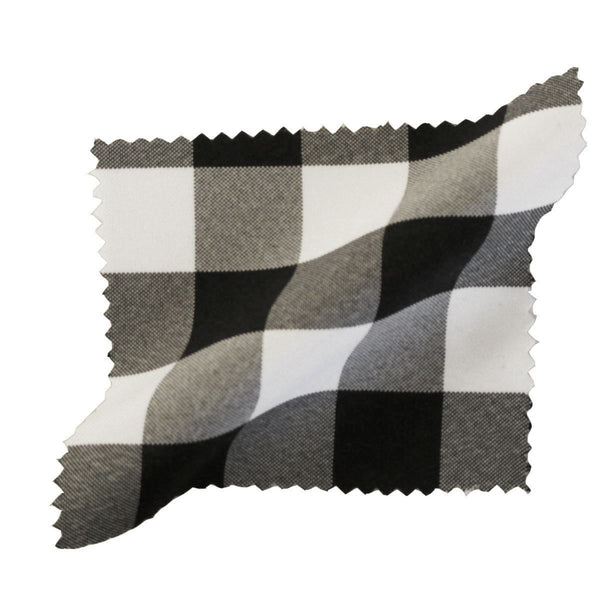 LA Linen Checkered Fabric Sample 4x4 in White and Black