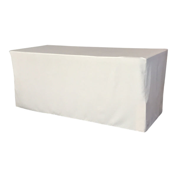 Polyester Poplin Fitted Tablecloth 72" x 24" x 30" High - LA Linen
