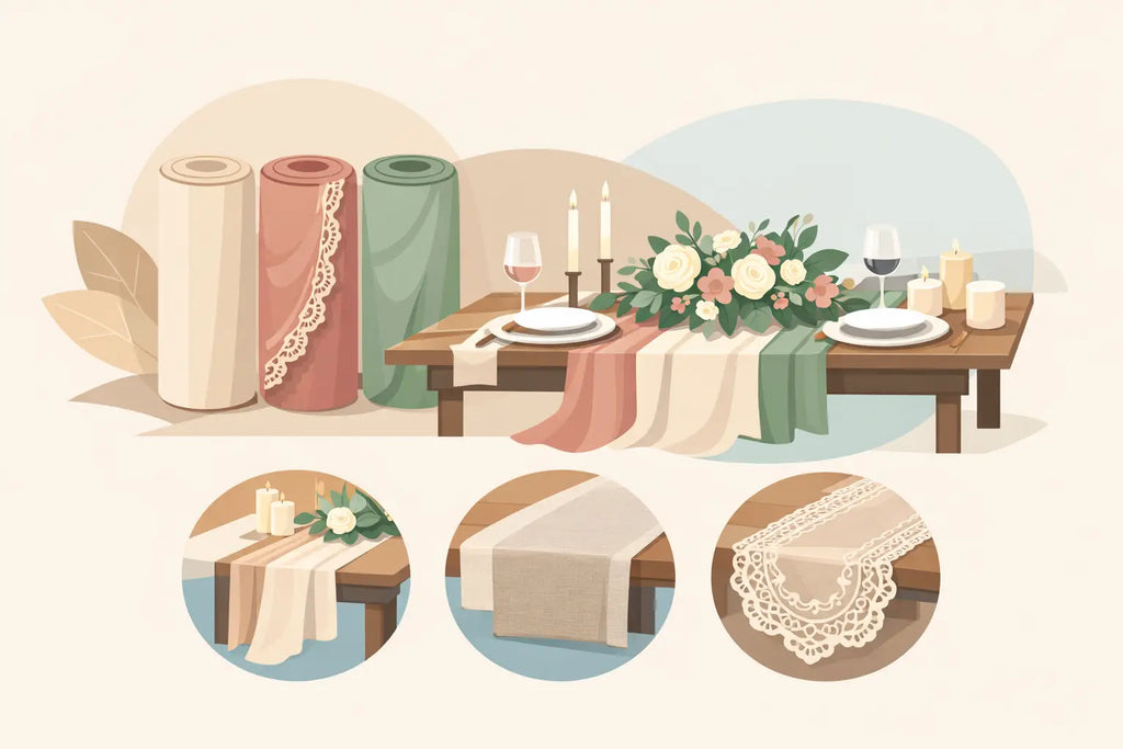 Wedding Table Runners: Sizes, Fabrics, and Style