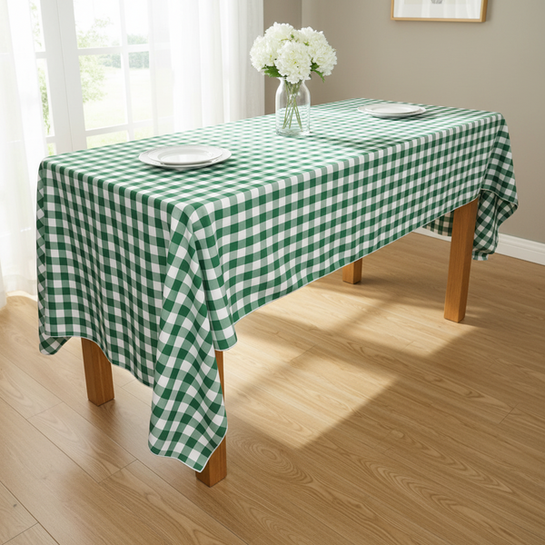 Checkered Rectangular Tablecloth 60 by 120-Inch