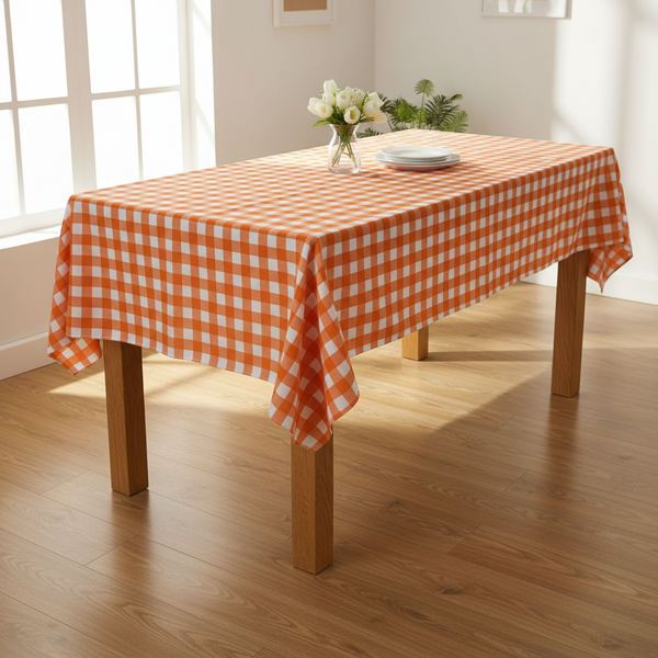 Checkered Rectangular Tablecloth 60 by 108-Inch