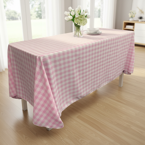 Checkered Rectangular Tablecloth 90 by 156-Inch