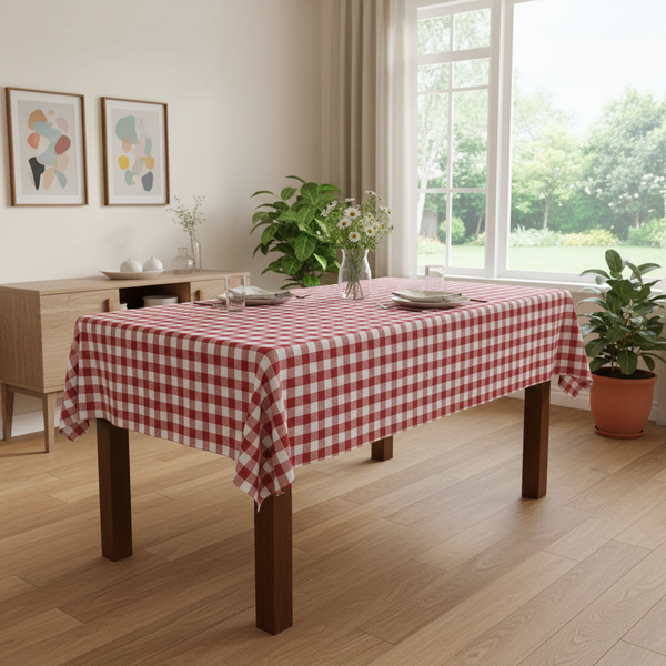 Checkered Rectangular Tablecloth 60 by 90-Inch