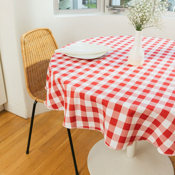 Checkered Round Tablecloth 51-Inch