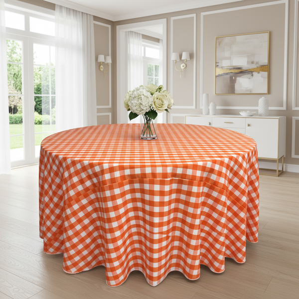 Tablecloth Checkered Round 132