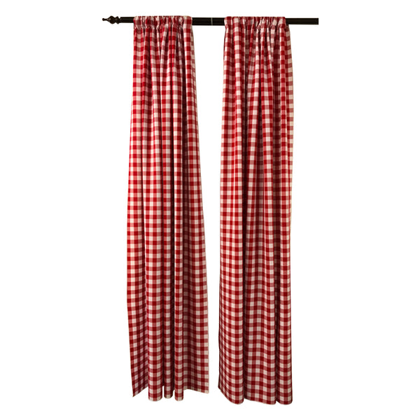 LA Linen Checkered Backdrop Drape 58 by 96-Inch, Pack-2 Backdrop Color: White and Black, White and Hunter Green, White and Lime, White and Navy, White and Orange, White and Pink, White and Red, White and Royal, White and Dark yellow