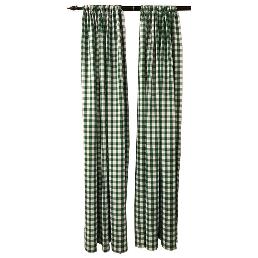 LA Linen Checkered Backdrop Drape 58 by 96-Inch, Pack-2 Backdrop Color: White and Hunter Green