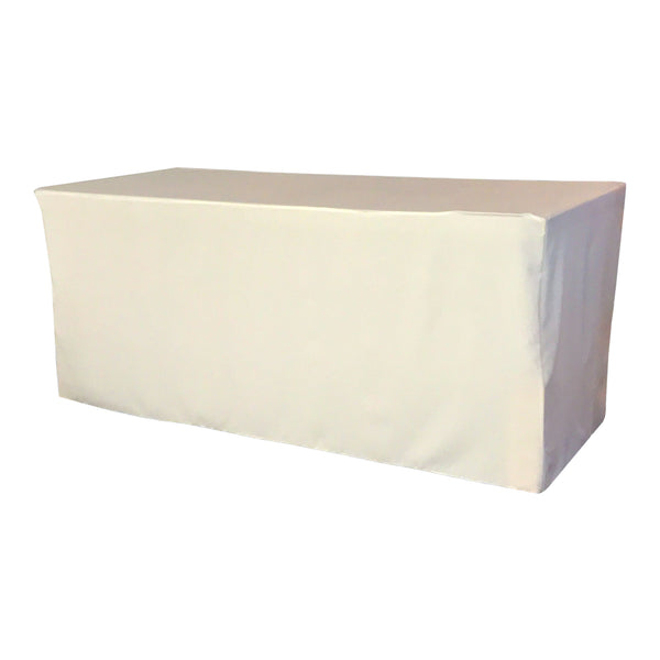 Polyester Poplin Fitted Tablecloth 96" x 30" x 30" High - LA Linen
