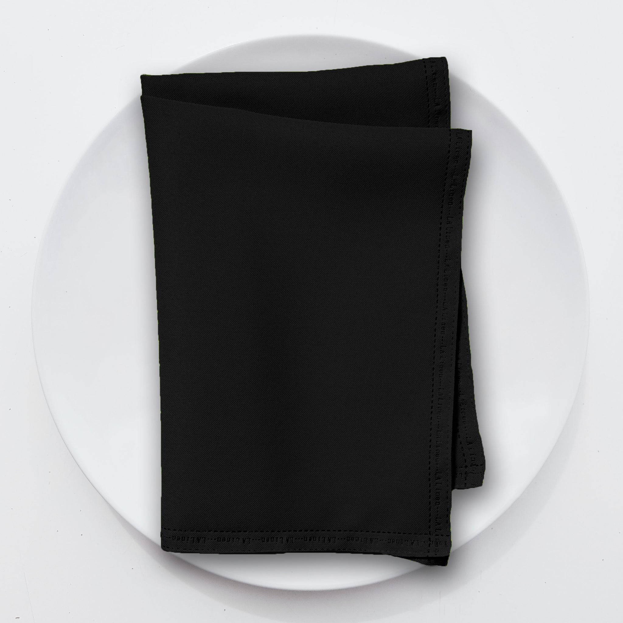 La Linen 10-Pack Polyester Poplin Napkin 18 by 18-Inch, Ivory