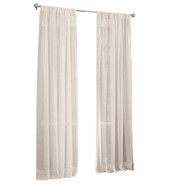 Sheer Voile Drape Panel, Ivory