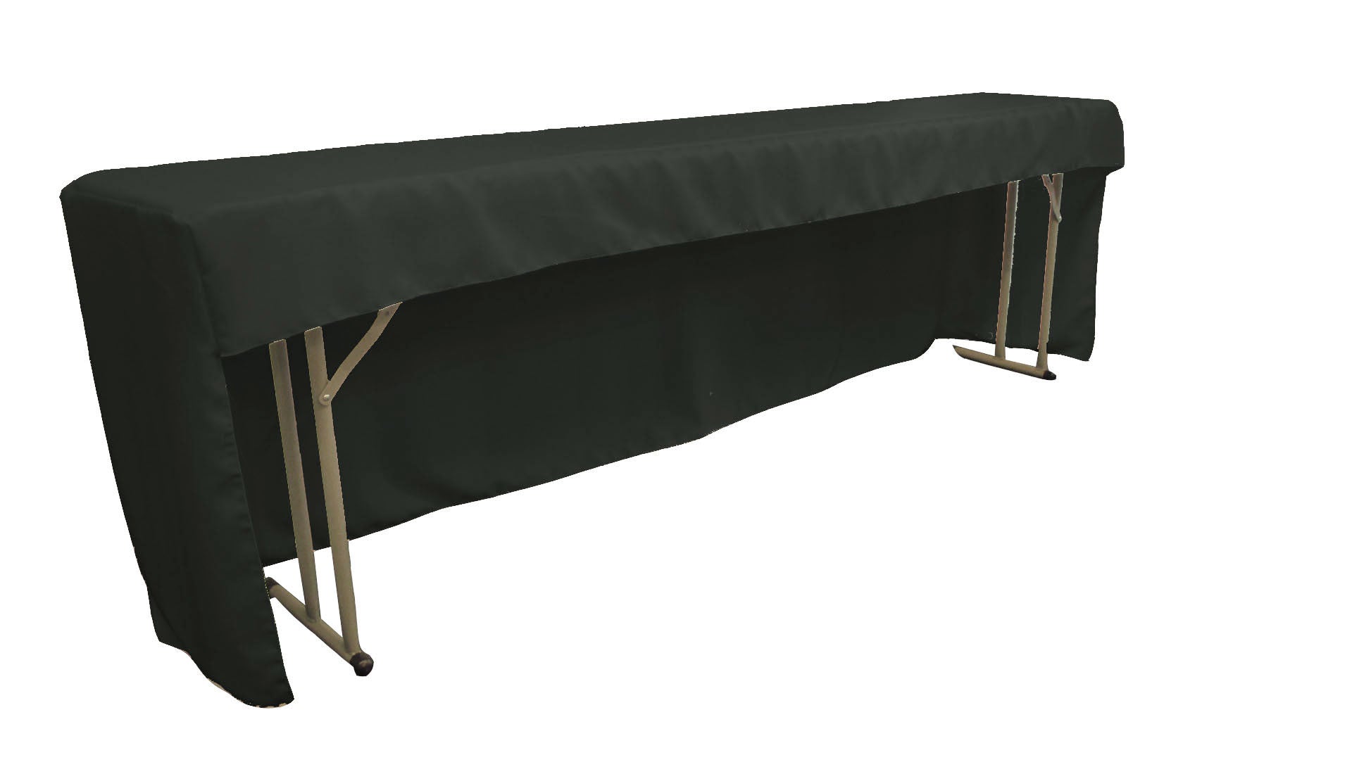 Polyester Poplin Fitted Tablecloth with Open Back Design (Hunter Green, 72